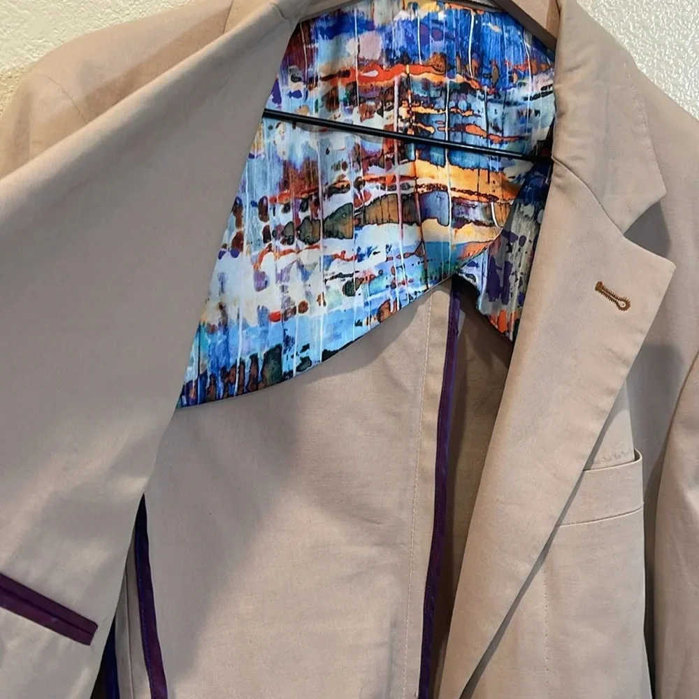 Robert Graham tan mens 42 classic fit coat